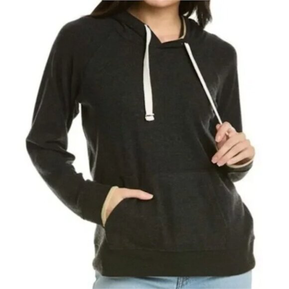 Faherty Legend Heathered Hoodie in Black Twill, Size XL - Picture 1 of 9